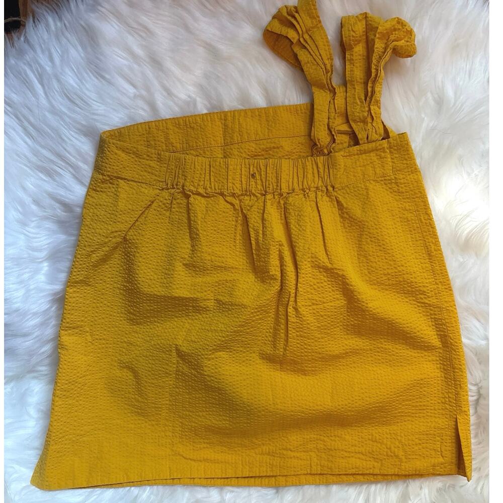 Cuyana Yellow One-Shoulder Textured Tank Top - Picture 5 of 9